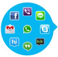 Viber, Facebook, Skype, WhatsApp..itd